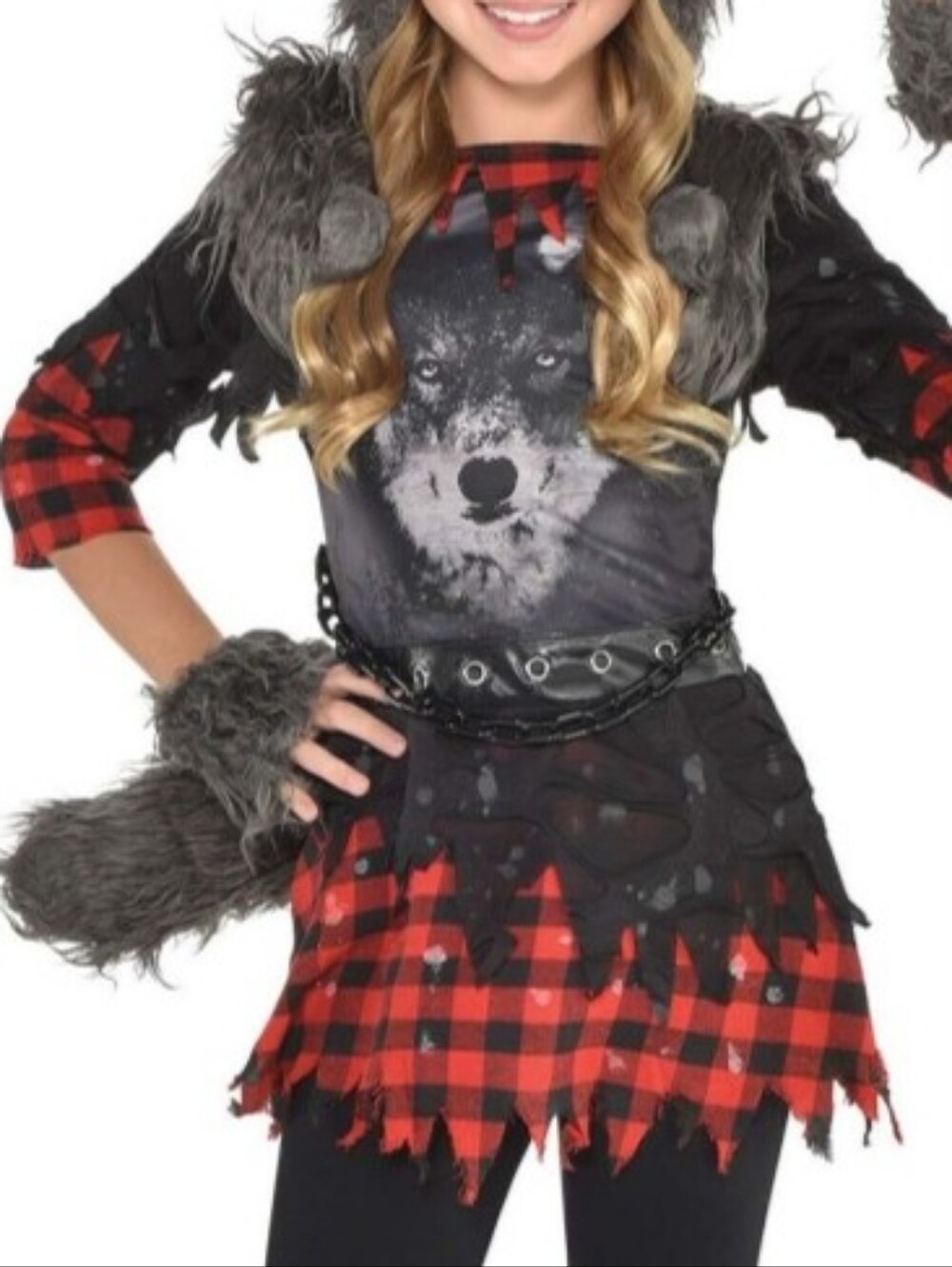 SHE-WOLF Wearwolf h Tail 2pc Halloween Masquerade Cosplay Costume - Picture 1 of 11